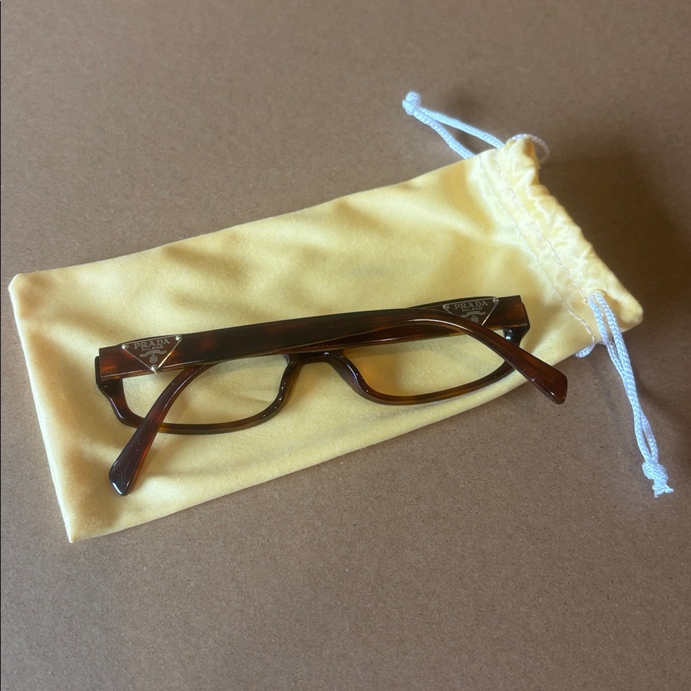 Authentic Prada Tortoise Shell Rectangular Glasse… - image 8